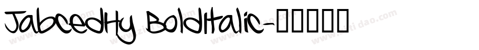 JabcedHy BoldItalic字体转换